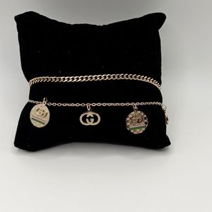 GG hi-end stainless steel double chained bracelet